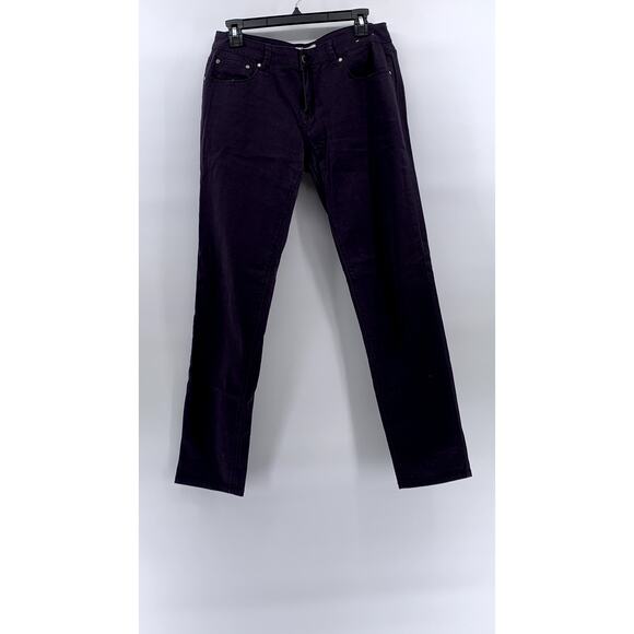 ANKOR EAST Women's Plum Mid-Rise Stretch Slim-Fit Pants SZ 13/14 - Picture 1 of 10